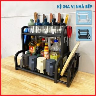 KỆ GIA VỊ ĐA NĂNG, KỆ ĐỰNG GIA VỊ NHÀ BẾP 2 TẦNG CHỮ B CTB301 - BECHIP