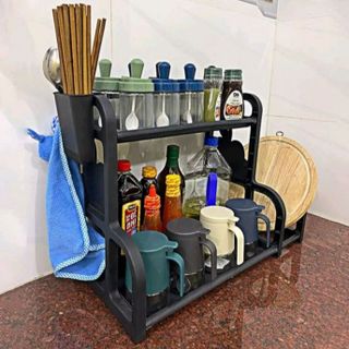 KỆ GIA VỊ ĐA NĂNG, KỆ ĐỰNG GIA VỊ NHÀ BẾP 2 TẦNG CHỮ B CTB301 - BECHIP