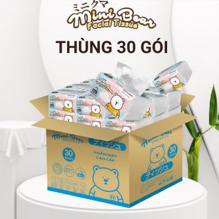Khăn giấy khô Mini Bear chính hãng- 300 tờ / 4 lớp