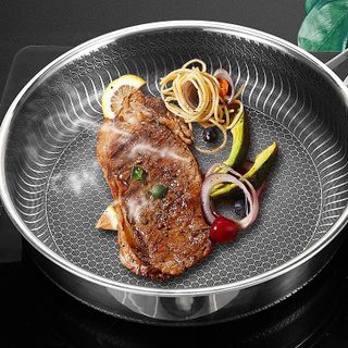 CHẢO TỔ ONG, CHẢO CHỐNG DÍNH VÂN TỔ ONG CAO CẤP, ĐÁY BẰNG, 28 CM CTB297 - BECHIP