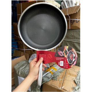 CHẢO TỔ ONG, CHẢO CHỐNG DÍNH VÂN TỔ ONG CAO CẤP, ĐÁY BẰNG, 28 CM CTB297 - BECHIP