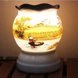 ĐÈN XÔNG TINH DẦU GỐM BÁT TRÀNG TẶNG 1 CHAI TINH DẦU XẢ CHANH CTB203– BECHIP