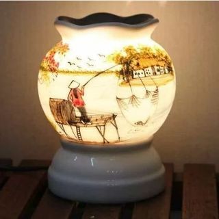 ĐÈN XÔNG TINH DẦU GỐM BÁT TRÀNG TẶNG 1 CHAI TINH DẦU XẢ CHANH CTB203– BECHIP