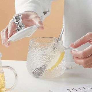 LY THỦY TINH NẮP GẤU 450ML KÈM MUỖNG CTB538 - BECHIP