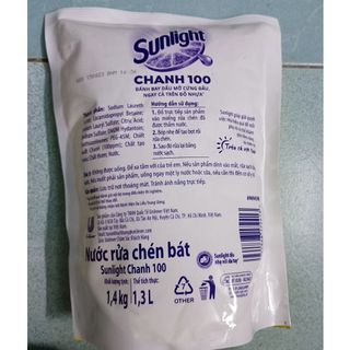 TÚI 1.4KG NƯỚC RỬA CHÉN SUNLIGHT CHANH 100 – ĐÁNH BAY DẦU MỠ CỨNG ĐẦU CTB349 - BECHIP