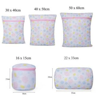 SET 5 TÚI LƯỚI GIẶT ĐỒ BẢO VỆ QUẦN ÁO KHI GIẶT NHIỀU KÍCH THƯỚC CTB168 - BECHIP