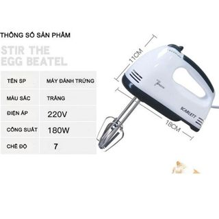 MÁY ĐÁNH TRỨNG SCARLETT CẦM TAY 7 TỐC ĐỘ CỰC MẠNH CTB183 - BECHIP