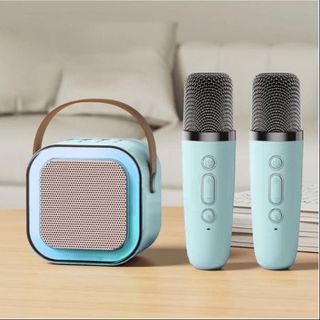 LOA KARAOKE BLUETOOTH MINI K12 TẶNG KÈM 2 MIC KHÔNG DÂY, CÓ THỂ THAY ĐỔI GIỌNG CTB531 - BECHIP