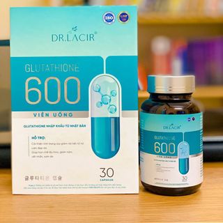 Viên uống Nám trắng da Glutathion 600, Ngăn Ngừa Nám, Chống Lão Hóa Hộp 30V