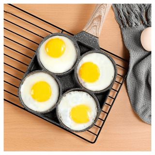 CHẢO 4 Ô CHỐNG DÍNH TAY CẦM GỖ ĐA NĂNG CTB528 - BECHIP