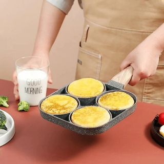 CHẢO 4 Ô CHỐNG DÍNH TAY CẦM GỖ ĐA NĂNG CTB528 - BECHIP