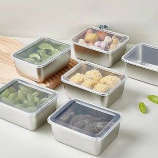 HỘP INOX KÈM NẮP NHỰA HÌNH CHỮ NHẬT LOẠI NHỎ CTB285 - BECHIP