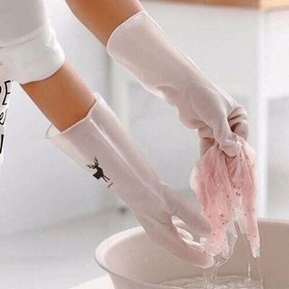 COMBO 2 ĐÔI GĂNG TAY CAO SU TRẮNG HÌNH CON HƯƠU CTB522 - BECHIP