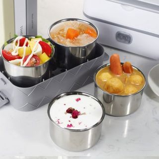 HỘP CƠM CẮM ĐIỆN NẤU CHÍN VÀ HÂM NÓNG 2 TẦNG 4 KHAY TIỆN LỢI CTB42 - BECHIP