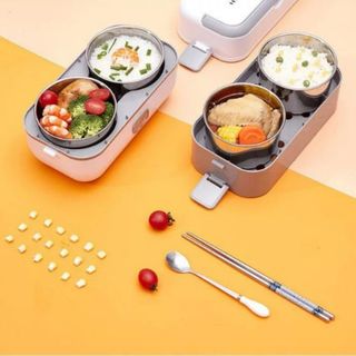 HỘP CƠM CẮM ĐIỆN NẤU CHÍN VÀ HÂM NÓNG 2 TẦNG 4 KHAY TIỆN LỢI CTB42 - BECHIP