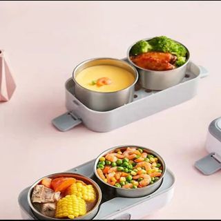HỘP CƠM CẮM ĐIỆN NẤU CHÍN VÀ HÂM NÓNG 2 TẦNG 4 KHAY TIỆN LỢI CTB42 - BECHIP