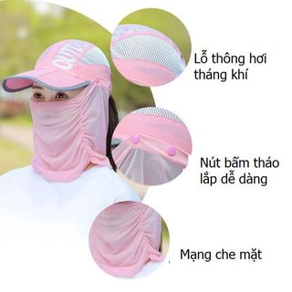 MŨ LƯỠI TRAI CHỐNG NẮNG KÈM LƯỚI CHE MẶT DÀNH CHO CẢ NAM VÀ NỮ CTB149 - BECHIP