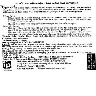 NƯỚC XẢ VẢI HYGIENE THÁI LAN ĐẬM ĐẶC 1,15L CTB277 - BECHIP