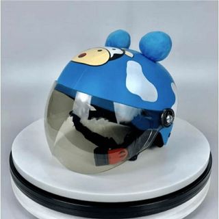 MŨ BẢO HIỂM TRẺ EM, CHO BÉ 2 ĐẾN 7 TUỔI, CÓ KÍNH CHE MẶT, HOẠ TIẾT BÒ SỮA – ĐẠT CHUẨN CR CTB511 - BECHIP