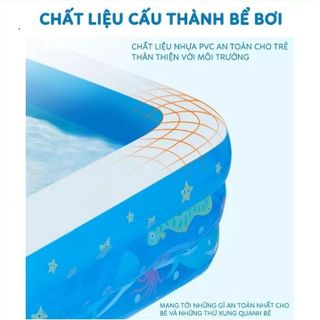 (mua thêm bơm) BỂ BƠI CHO BÉ CÓ ĐÁY CHỐNG TRƠN TRƯỢT, GẤP GỌN DỄ DÀNG NHIỀU KÍCH THƯỚC CTB145 - BECHIP