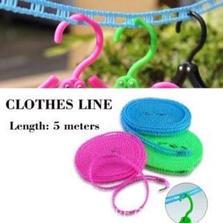 DÂY PHƠI QUẦN ÁO THÔNG MINH CÓ LỖ MÓC CHỐNG TRÔI DÀI 5M CTB387 - BECHIP