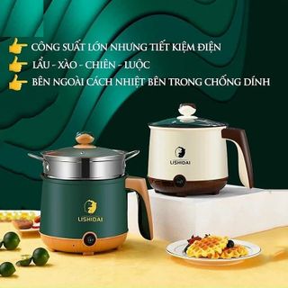 CA NẤU MÌ ĐA NĂNG, NỒI LẨU ĐIỆN MINI ĐA NĂNG TIỆN DỤNG CÓ TAY CẦM 1,8L CTB268 - BECHIP