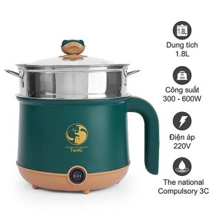 CA NẤU MÌ ĐA NĂNG, NỒI LẨU ĐIỆN MINI ĐA NĂNG TIỆN DỤNG CÓ TAY CẦM 1,8L CTB268 - BECHIP