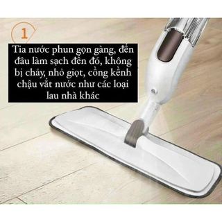 CÂY LAU NHÀ PHUN SƯƠNG 2 TRONG 1, ĐẦU XOAY 360 ĐỘ CTB141 - BECHIP