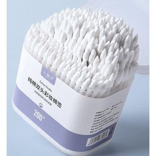 HỘP 200 CÁI TĂM BÔNG NGOÁY TAI, TRANG ĐIỂM HAI ĐẦU CBT266 - BECHIP