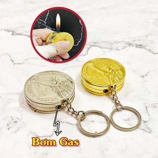 BẬT LỬA MÓC KHÓA HÌNH ĐỒNG TIỀN - XÀI GAS