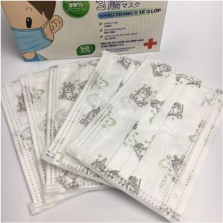 HỘP 50 CÁI KHẨU TRANG Y TẾ TRẺ EM 3 LỚP CAO CẤP KHÁNG KHUẨN DUY KHÁNH CTB138 - BECHIP