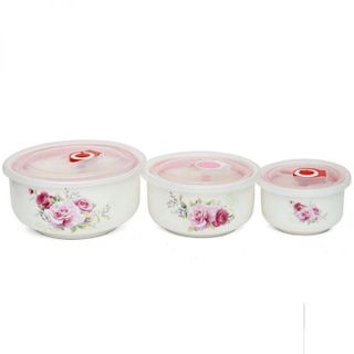 BỘ 3 THỐ SỨ CÓ NẮP HÚT CHÂN KHÔNG SỬ DỤNG ĐƯỢC LÒ VI SÓNG CTB497 - BECHIP