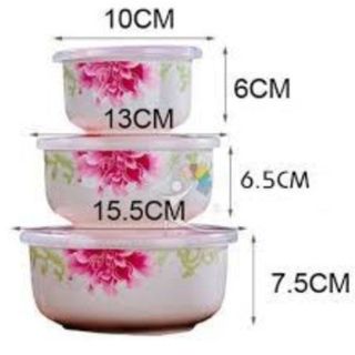 BỘ 3 THỐ SỨ CÓ NẮP HÚT CHÂN KHÔNG SỬ DỤNG ĐƯỢC LÒ VI SÓNG CTB497 - BECHIP