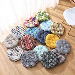 ĐỆM NGỒI BỆT TRÒN 3D, NỆM LÓT GHẾ NGỒI BÀN TRÀ KIỂU NHẬT BÔNG TRẮNG CỰC ÊM ️CTB494 - BECHIP