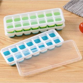 COMBO 2 KHAY LÀM ĐÁ SILICONE, CHỐNG DÍNH 14 Ô CÓ NẮP ĐẬY CTB127 - BECHIP