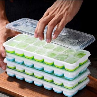 COMBO 2 KHAY LÀM ĐÁ SILICONE, CHỐNG DÍNH 14 Ô CÓ NẮP ĐẬY CTB127 - BECHIP