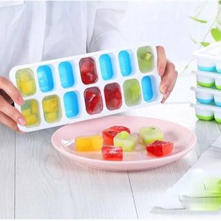 COMBO 2 KHAY LÀM ĐÁ SILICONE, CHỐNG DÍNH 14 Ô CÓ NẮP ĐẬY CTB127 - BECHIP
