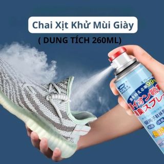 Bình Xịt Khử Mùi Giày Công Nghệ Bạc AG+ Dung Tích 260ml Khử Mùi 24h