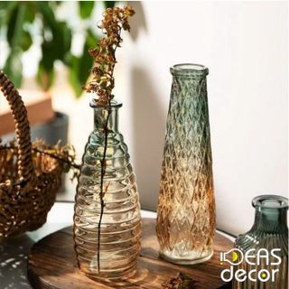 SET 5 BÌNH HOA THỦY TINH GRADIENT, BÌNH CẮM HOA DECOR, LỌ HOA THỦY TINH CTB254 - BECHIP