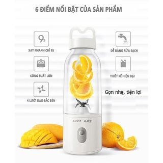MÁY XAY SINH TỐ CẦM TAY MEET JUICE 500ML CAO CẤP CTB121