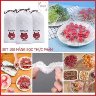 COMBO 3 SP: SET 100 MÀNG BỌC THỰC PHẨM + 10 ĐÔI ĐŨA MẠ VÀNG + SET 10 KHĂN LAU ĐA NĂNG CTB486 - BECHIP