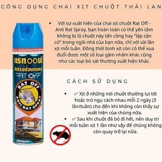 CHAI XỊT ĐUỔI CHUỘT THÁI LAN RAT OFF CTB124 – BECHIP