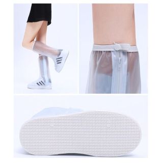 GIÀY ĐI MƯA, ỦNG BỌC GIÀY ĐI MƯA CỔ CAO CÓ ĐẾ CHỐNG TRƠN TRƯỢT TRẮNG, NÂU CTB478 - BECHIP
