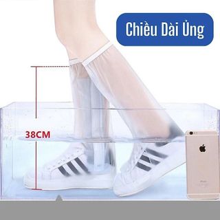 GIÀY ĐI MƯA, ỦNG BỌC GIÀY ĐI MƯA CỔ CAO CÓ ĐẾ CHỐNG TRƠN TRƯỢT TRẮNG, NÂU CTB478 - BECHIP