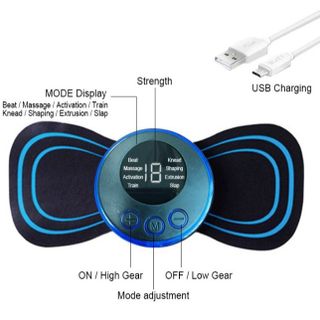 MÁY MASSAGE MINI HÌNH CÁNH BƯỚM, MÀN HÌNH LED, 8 CHẾ ĐỘ, 19 CƯỜNG ĐỘ CTB119 – BECHIP