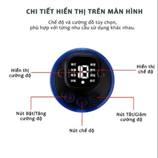 MÁY MASSAGE MINI HÌNH CÁNH BƯỚM, MÀN HÌNH LED, 8 CHẾ ĐỘ, 19 CƯỜNG ĐỘ CTB119 – BECHIP