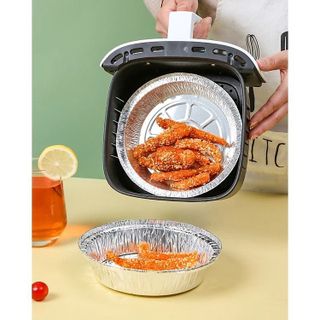 SET 10, 20, 50 KHAY GIẤY BẠC LÓT NỒI CHIÊN KHÔNG DẦU 22CM CTB477 - BECHIP