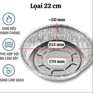 SET 10, 20, 50 KHAY GIẤY BẠC LÓT NỒI CHIÊN KHÔNG DẦU 22CM CTB477 - BECHIP