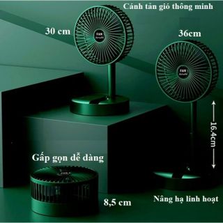 QUẠT TÍCH ĐIỆN ĐỂ BÀN GẤP GỌN TIỆN DỤNG 3 CẤP ĐỘ GIÓ SIÊU BỀN SUPER CTB116 - BECHIP