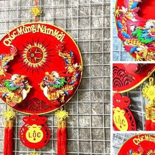 Liễn treo rồng xoay mẫu mới 2024